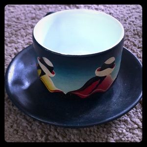 Beautifully painted cup and saucer